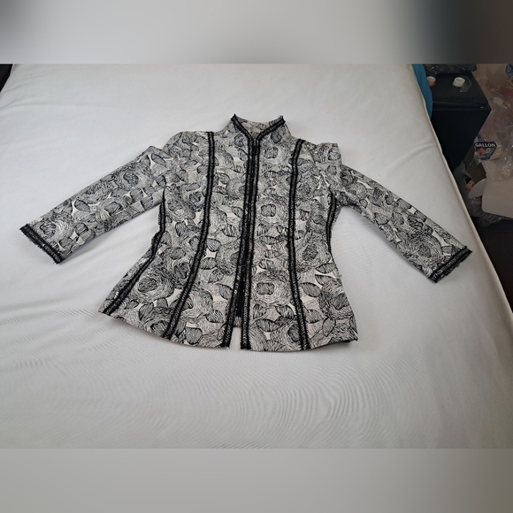 Andrew Gn Suit Jacket Black/White Size 40(M) - Picture 12 of 16